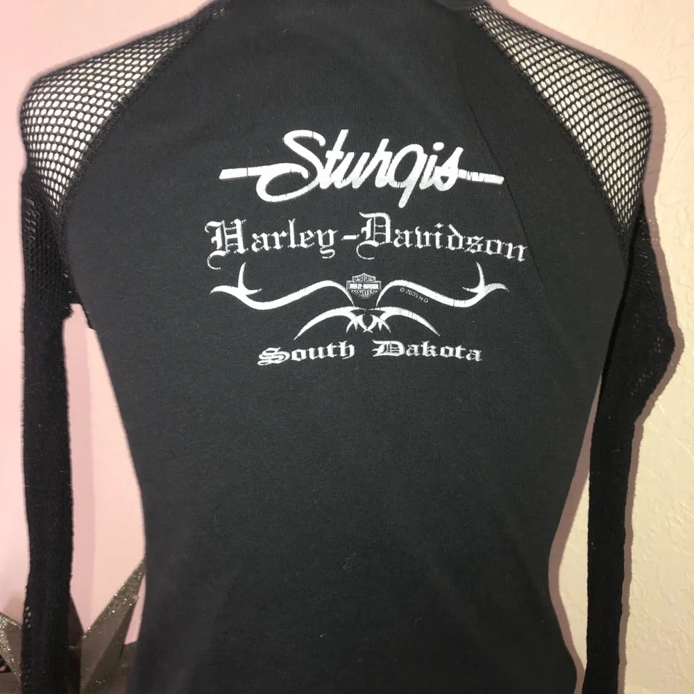 Harley Davidson Sturgis Mesh Arm Pullover - Picture 4 of 5